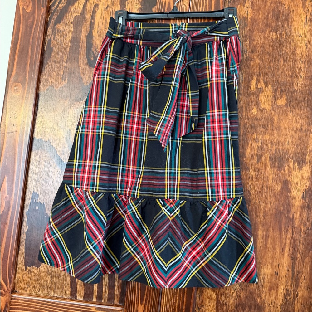 J crew tartan plaid skirt